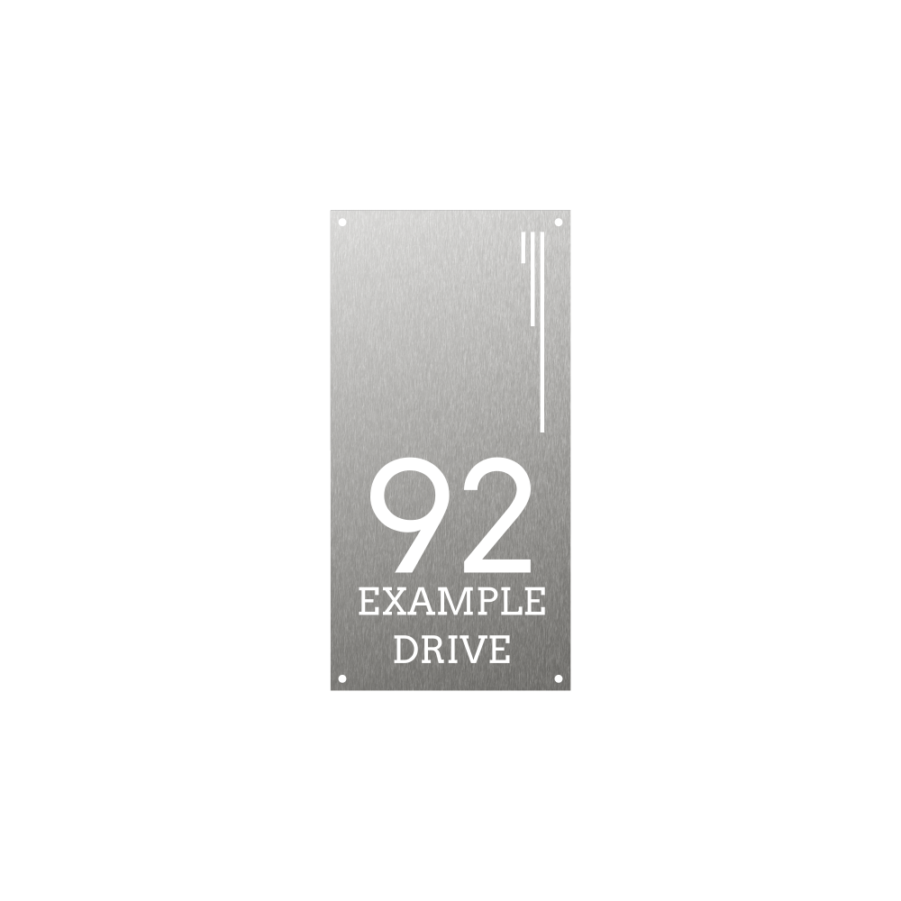 House number - Elegant Stepped Lines – Renewed House Numbers